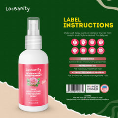 Locsanity Rosewater Peppermint spray mist helps refresh hair without buildup.
