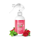 Locsanity agua de rosas y menta, pulverización en frasco para hidratar locs.
