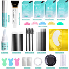 Loeland lash lift kit contents laid out for at-home salon results