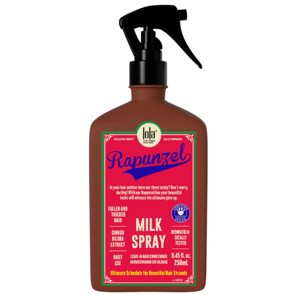 Lola From Rio, botella vertiendo, hidrata cabello dañado sin enjuague