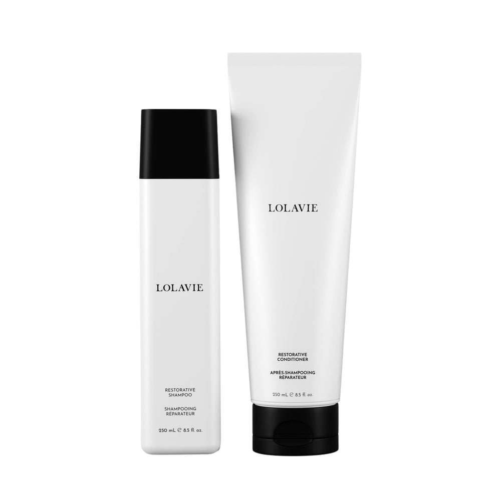 LolaVie Restorative Shampoo en botella de 8oz, cuidado suave para cabello dañado