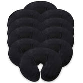 Fundas London Linens para cobertor de cabezal negro; suaves para sesiones de masaje.