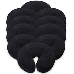 Fundas London Linens para cobertor de cabezal negro; suaves para sesiones de masaje.