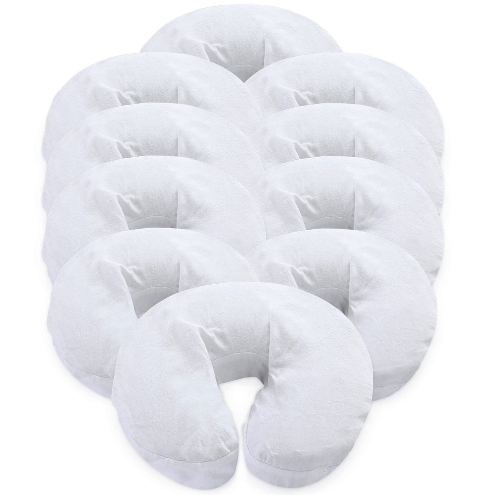 Fundas para reposacabezas London Linens, pack de 10, blanco, suavidad para masajes.