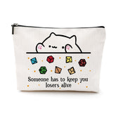 LONGXIN bolso DnD clase personaje, ideal para maquillaje básico y organización diaria.