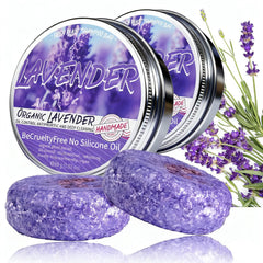 Barra de champú Loobexery para cabello gris lavanda hidrata suavemente el cuero cabelludo.