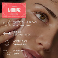 LOOPS disco suero peptidos: tratamiento ligero para tono uniforme.