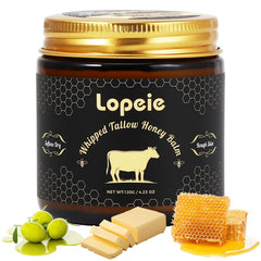 Lopeie sebo de vaca cremoso, hidratación duradera para piel seca.