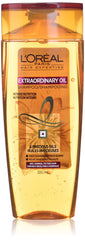Champú Extraordinario de L’Oréal Paris con aceite ligero en botella para cabello seco.