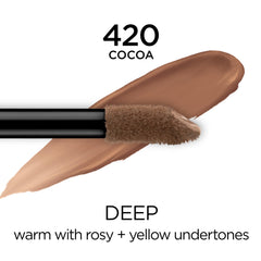 Corrector Infallible de L’Oréal Paris, cobertura total para unificar tono de piel Cocoa.