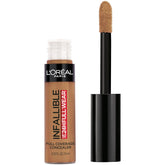 L'Oréal Paris Full Wear Concealer, aplicador extra grande para cobertura rápida y uniforme.