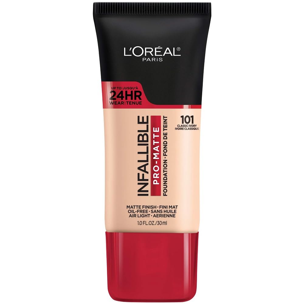L’Oréal Paris Infallible Pro-Matte Foundation: botella elegante para uso diario con acabado mate.