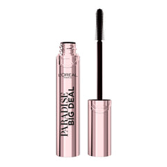 L'Oréal Paris Paradise Big Deal Mascara con brocha cruz-conica para aplicar y separar pestañas.