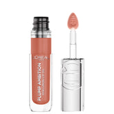 Aceite labial L'Oreal Paris Plump Ambition en bote, hidratación 24 horas para labios suaves.