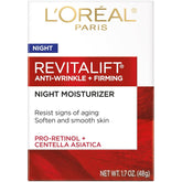 L'Oréal Paris Revitalift crema nocturna en envase, hidrata y combate arrugas durante la noche.