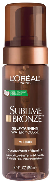 L’Oréal Paris Sublime Bronze Mousse: botella ergonómica para un bronceado uniforme.