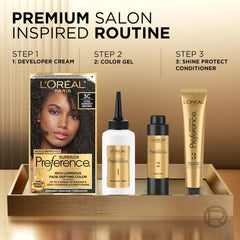L’Oréal Paris Superior Preference cabello brillante tras uso del acondicionador Shine Protect