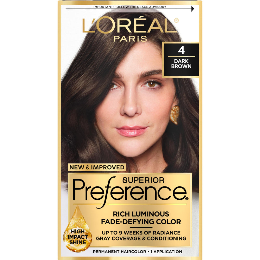 L'Oreal Paris Superior Preference tono 4, tinte permanente de color profundo y duradero.