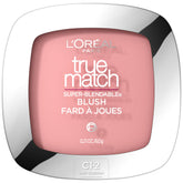 L'Oréal Paris True Match Blush Baby Blossom con espejo para retoques rápidos.