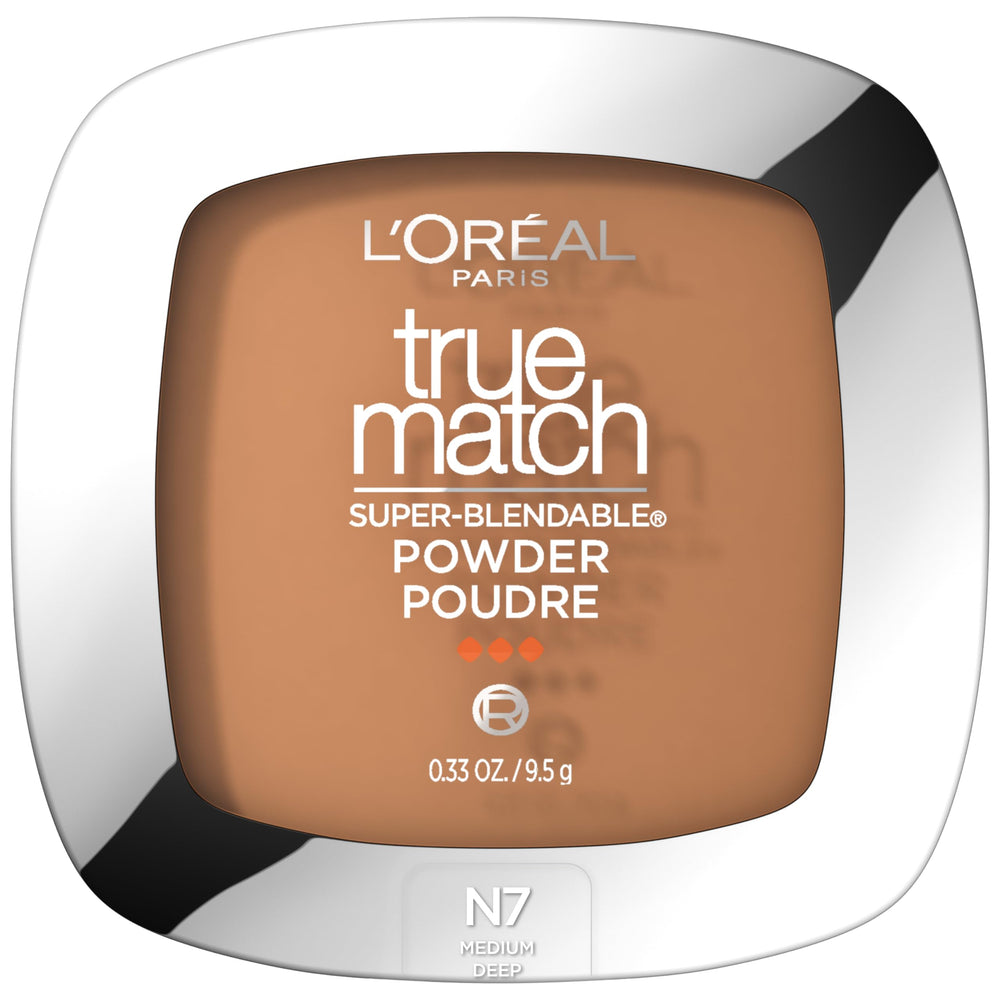 Polvo compacto de L’Oréal Paris True Match con empaque práctico para retoques.