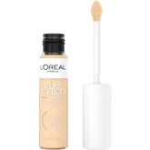 L’Oréal Paris True Match Radiant Serum Concealer con aplicador plano ofrece cobertura rápida y uniforme.