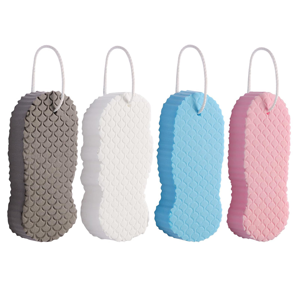 Esponja exfoliante Losaria pack de 4 para exfoliar suavemente la piel.