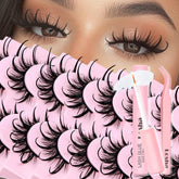 Pestañas espigas manga de Losha con efecto mojado para un look audaz.