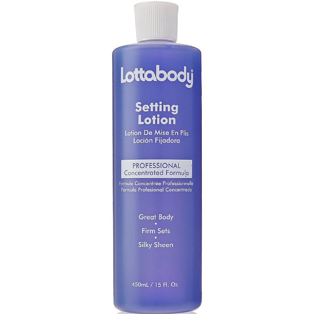 Lottabody Loción fijadora botella: brillo sedoso y secado rápido para cabello con cuerpo.