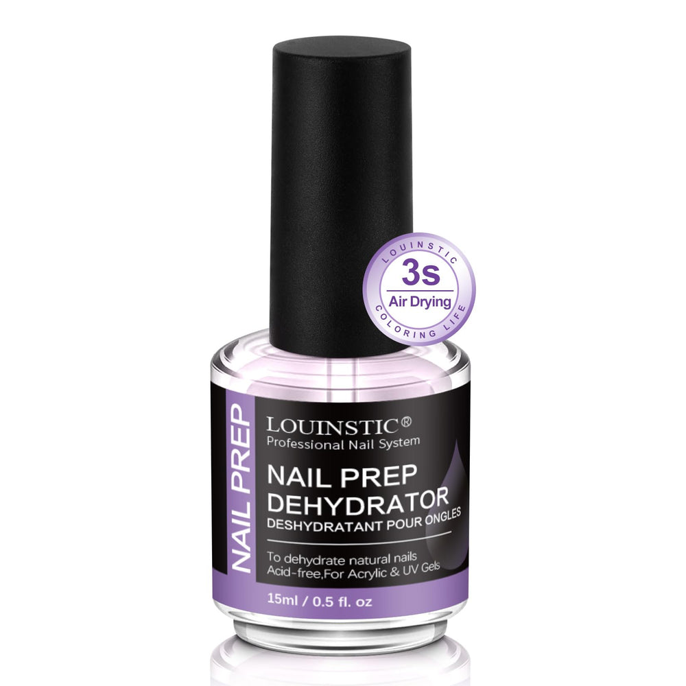 LOUINSTIC deshidratante sin ácido en botella de 15 ml para uñas.
