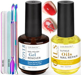 Louinstic removedor gel esmalte 15ml, retirada rápida sin dañar uñas.