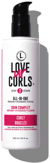 Love Ur Curls: botella de crema para definir rizos e hidratación.