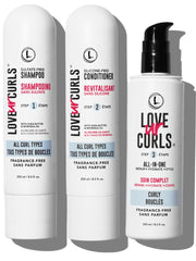 Love Ur Curls fragancia cero champú vertido en botella, cuidado suave para cabello sensible