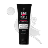 Love Ur Curls Gel Musgo Mar Irlandés, frasco frontal, hidrata y define rizos.