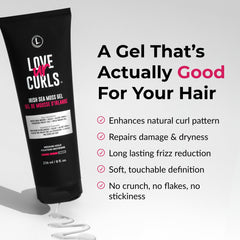 Love Ur Curls Gel Musgo Mar Irlandés, ingredientes acai, aporta brillo y suavidad.