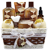 LOVERY Panier cadeau spa vanille coco, coffret élégant prêt à offrir