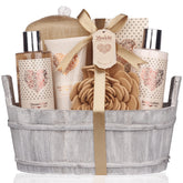 Lovestee vanilla spa basket shower gel for daily cleansing and uplifting fragrance