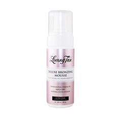 Loving Tan Deluxe Mousse, botella, bronceado saludable y uniforme.