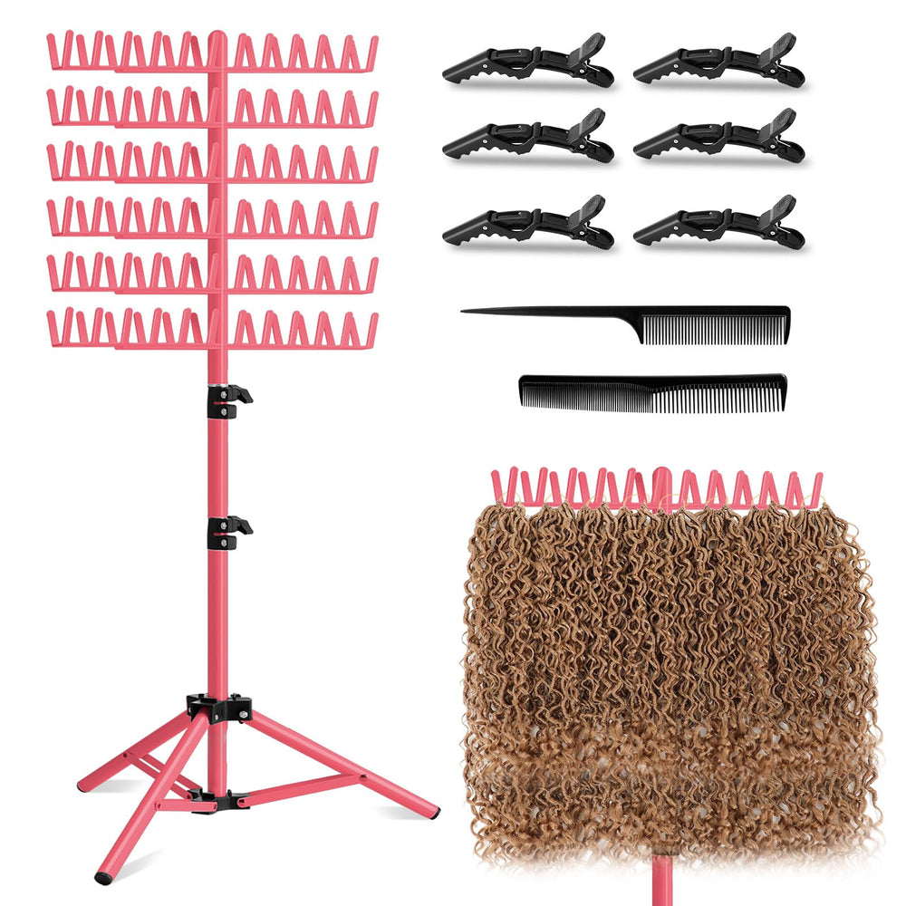 LPHGFZA rack de trenzado con 144 pinchos para organizar extensiones.