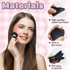 Lshfwn esponja de terciopelo triangular para maquillaje, aplicación precisa.