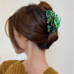 LSVOZ pinza cabello hoja verde de acetato para melenas gruesas.
