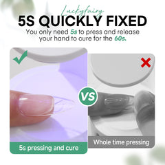 Luckyfairy gel sólido que no daña uñas naturales al retirar