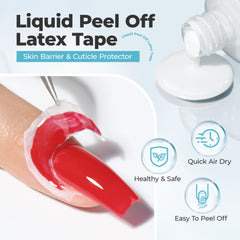 Luckyfairy protector de cutículas con látex para remoción más suave.