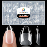 Puntas Luckyfairy almendra corta en gel, ajuste cómodo y aplicación fácil.