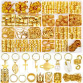 Lucomb accesorios para cabello rastas: anillos decorativos que realzan trenzas con brillo.