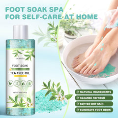 LUCOTIYA: sales de baño para pies con árbol de té y flor de naranja, aroma fresco