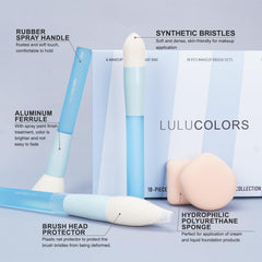 LULUCOLORS funda de viaje incluida para organizar pinceles durante viajes.