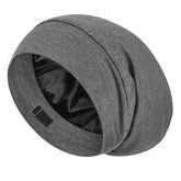Gorro de seda Mulberry de LULUSILK para dormir cuida el cabello durante la noche.
