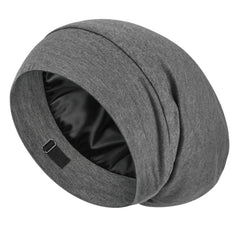 Gorro de seda Mulberry de LULUSILK para dormir cuida el cabello durante la noche.