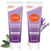 Lume Déodorant Corps Invisible en tube crème, texture lisse et sans traces