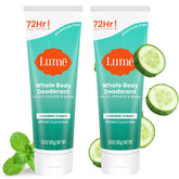 LUME crema invisible en tubo de menta, sensación fresca al aplicar